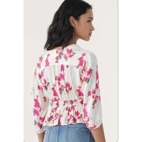 Ba&sh NWT Evereve Edon V Neck Floral Blouse // XS - Picture 3 of 14